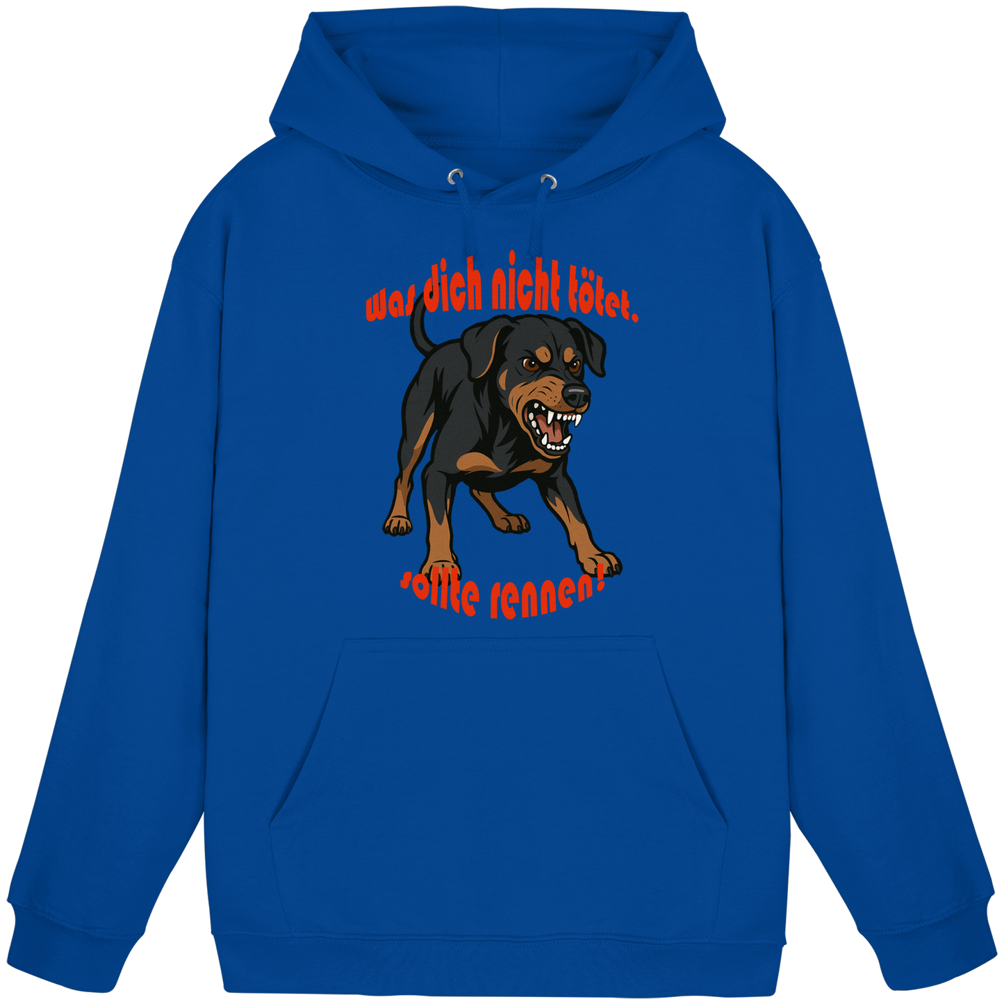 Hoodie Deutscher Pinscher Schwarzrot "Was dich nicht tötet" - Basic Unisex Hoodie