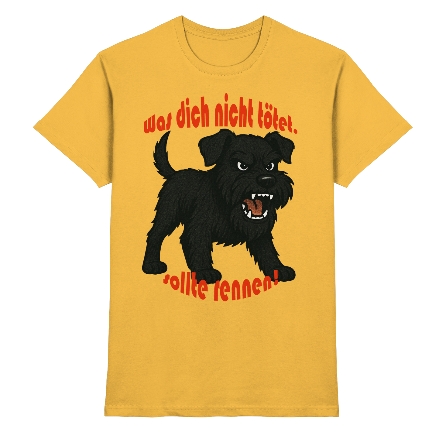 T-Shirt Zwergschnauzer Schwarz "Was dich nicht tötet" - Premium Shirt