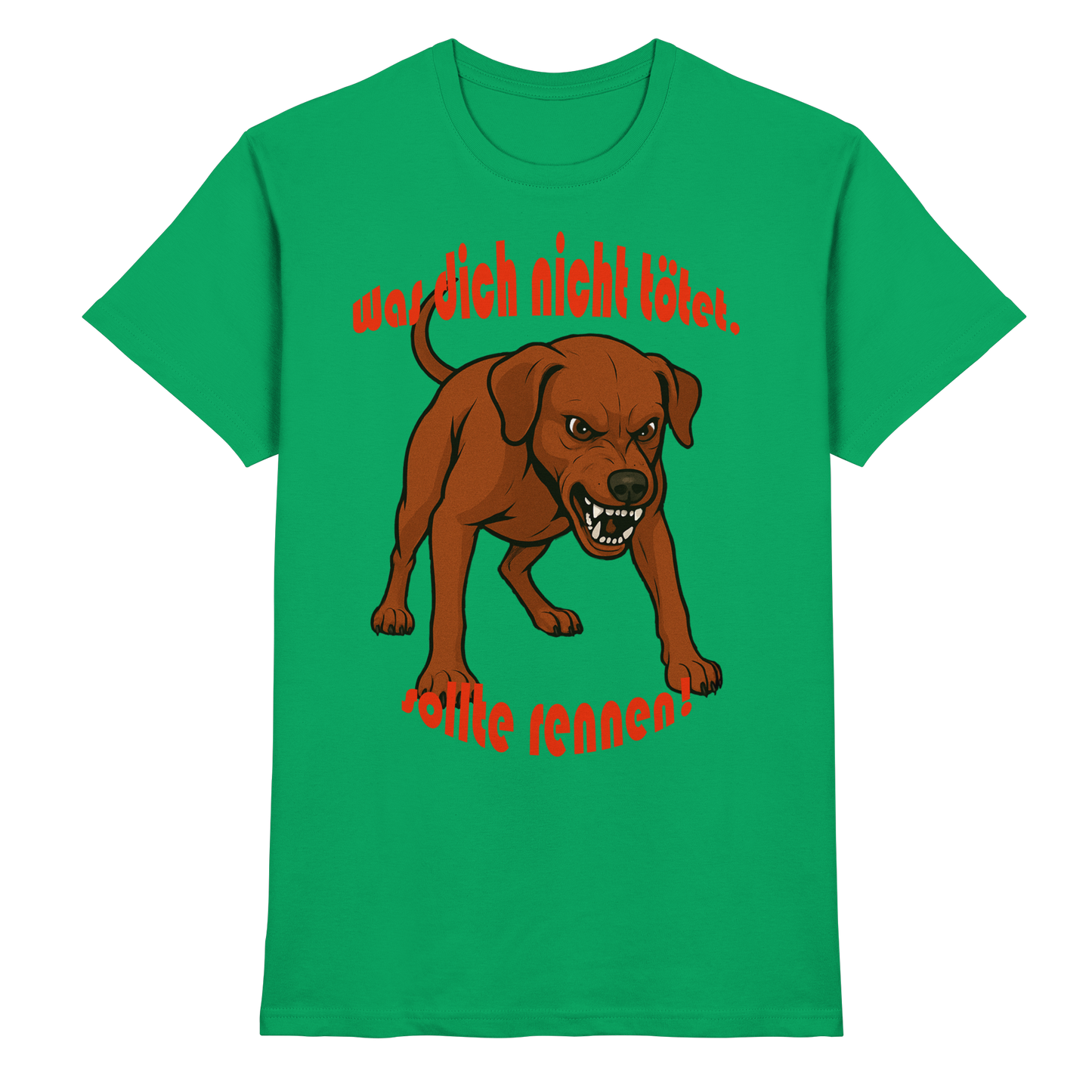 T-Shirt Deutscher Pinscher Rot "Was dich nicht tötet" - Premium Shirt