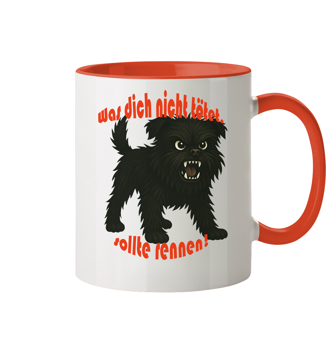 Tasse, zweifarbig Affenpinscher "Was dich nicht tötet" - Tasse zweifarbig