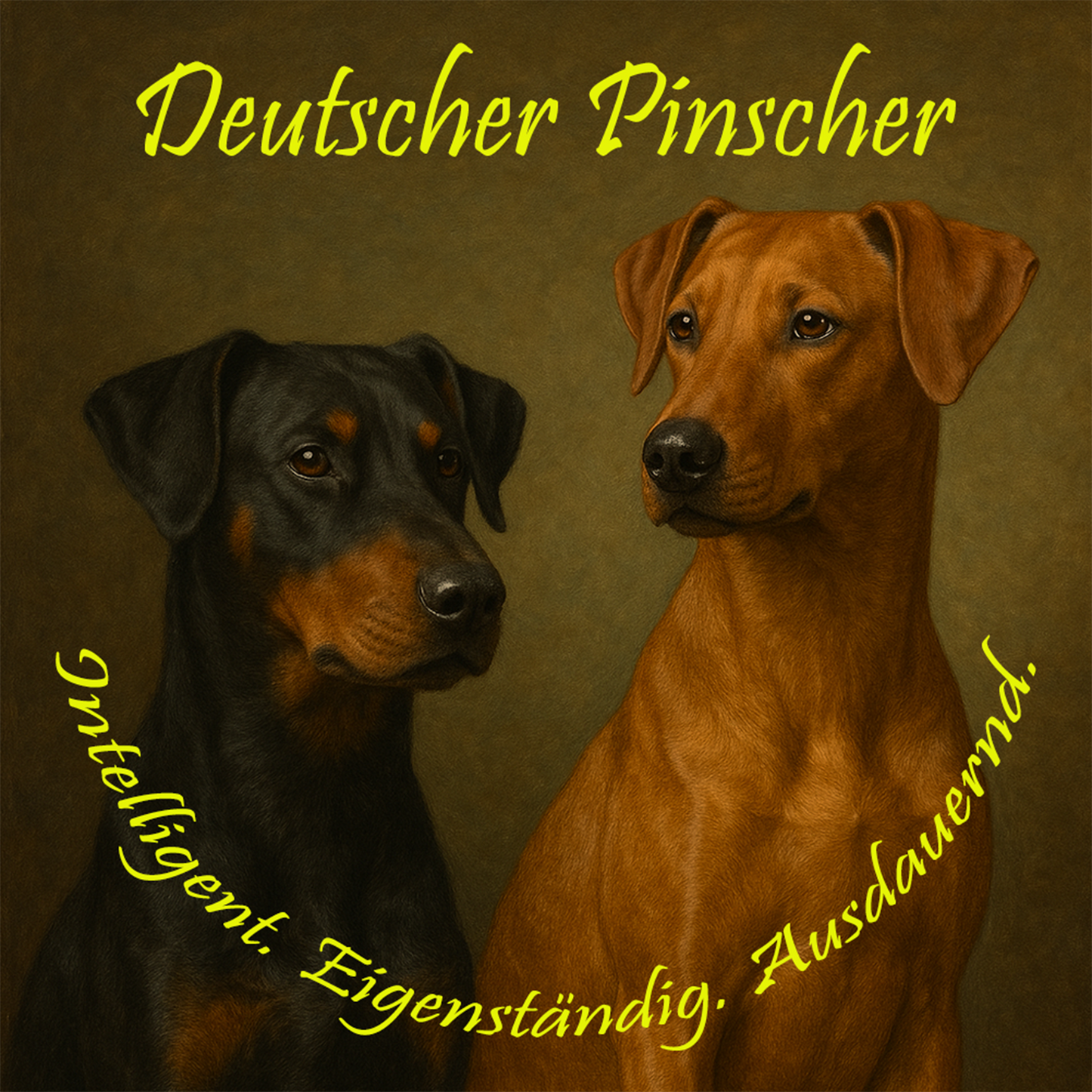 Sticker Deutscher Pinscher 9,8cmx9,8cm