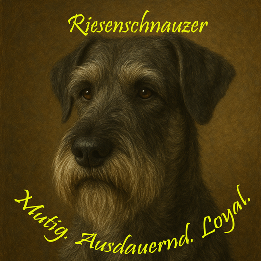 Sticker Riesenschnauzer Pfeffersalz 9,8cm x 9,8cm