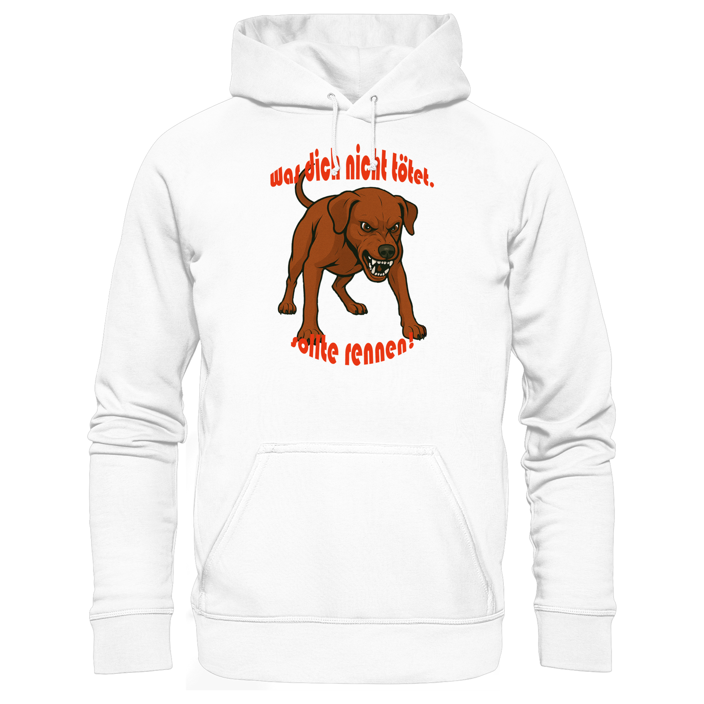 Hoodie Deutscher Pinscher Rot "Was dich nicht tötet" - Basic Unisex Hoodie