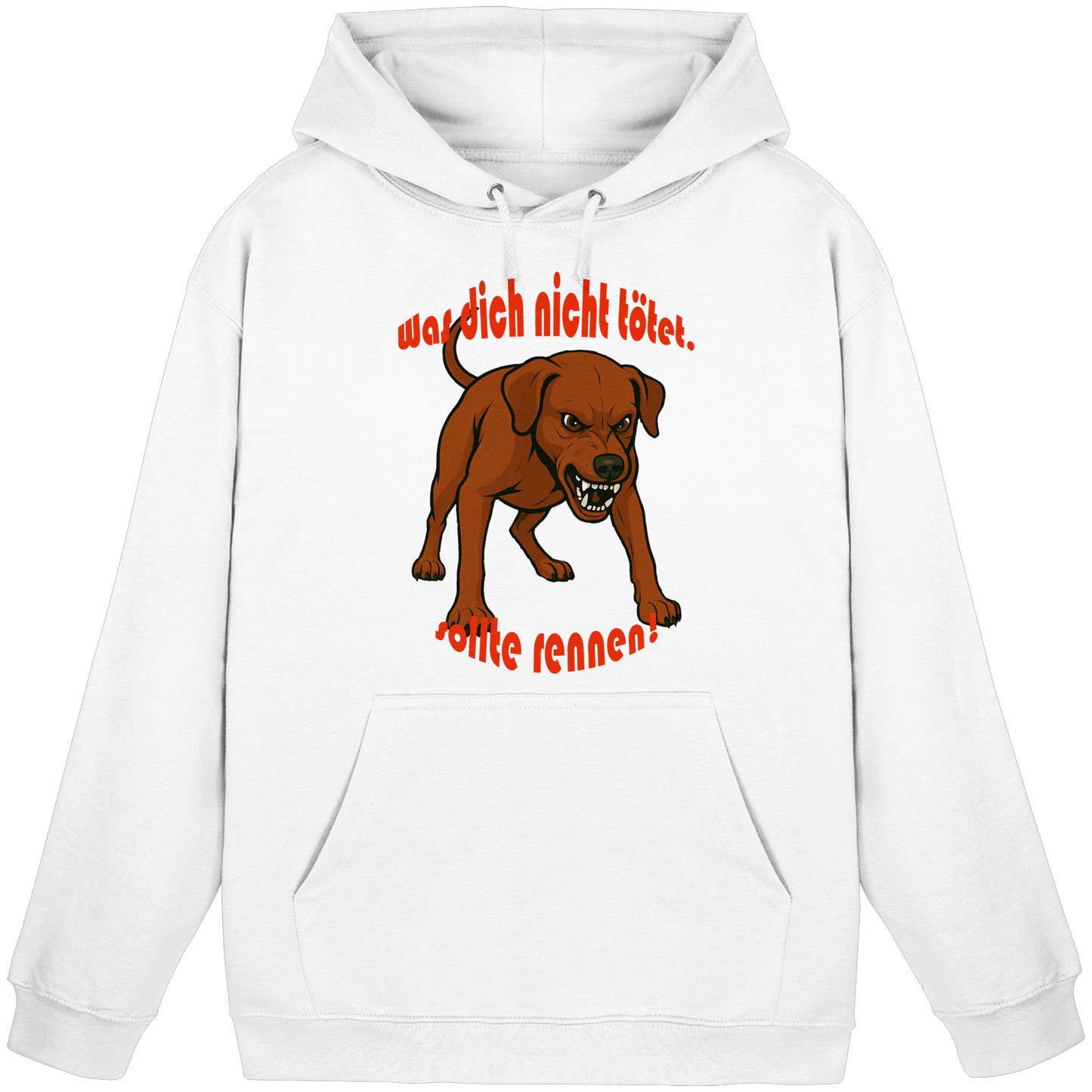 Hoodie Deutscher Pinscher Rot "Was dich nicht tötet" - Basic Unisex Hoodie