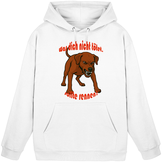 Hoodie Deutscher Pinscher Rot "Was dich nicht tötet" - Basic Unisex Hoodie