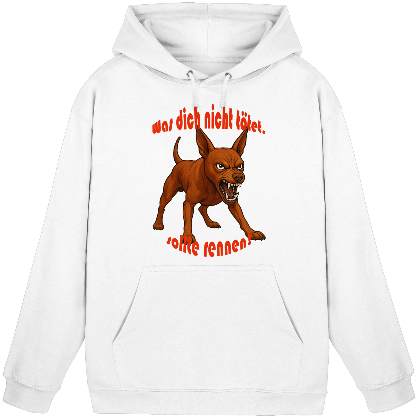 Hoodie Zwergpinscher Rot "Was dich nicht tötet" - Basic Unisex Hoodie