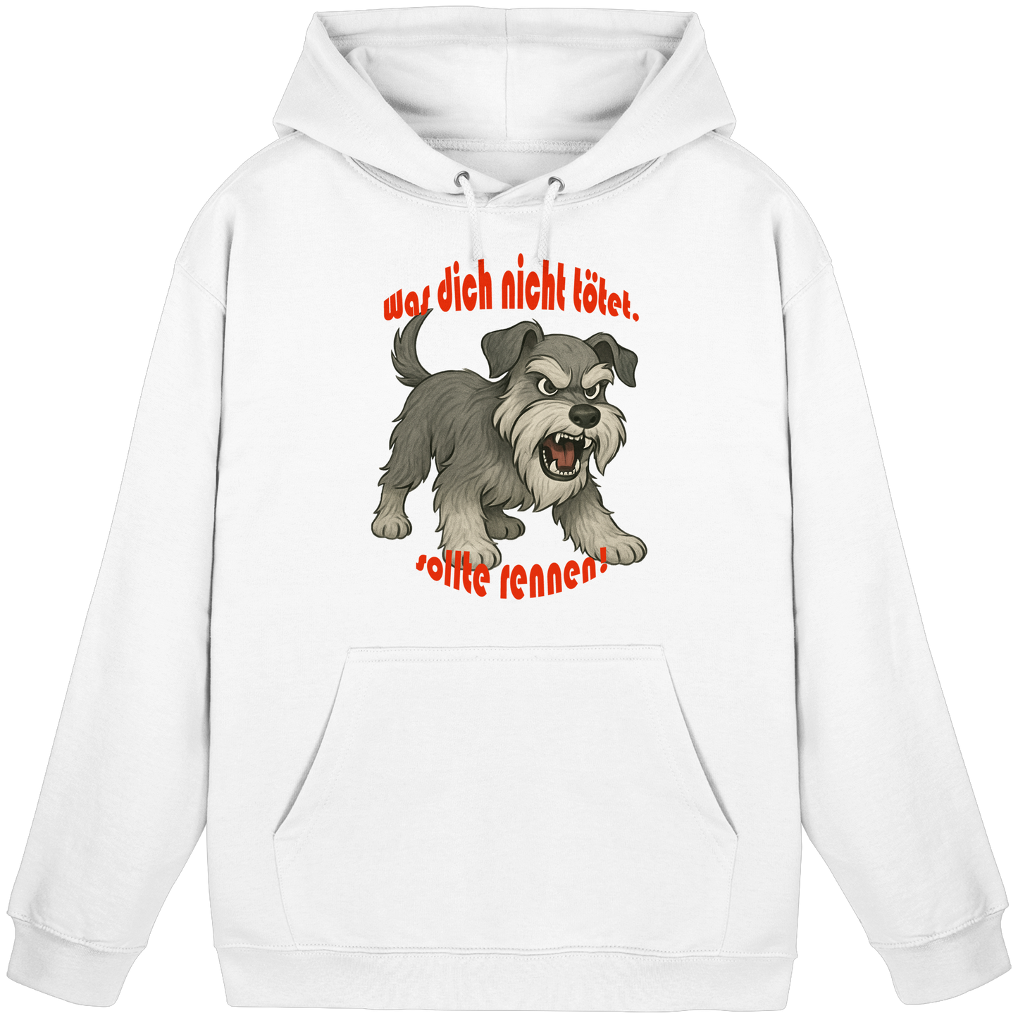 Hoodie Zwergschnauzer Pfeffersalz "Was dich nicht tötet" - Basic Unisex Hoodie