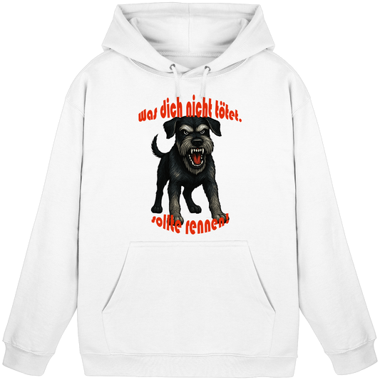 Hoodie Riesenschnauzer Schwarzsilber "Was dich nicht tötet" - Basic Unisex Hoodie