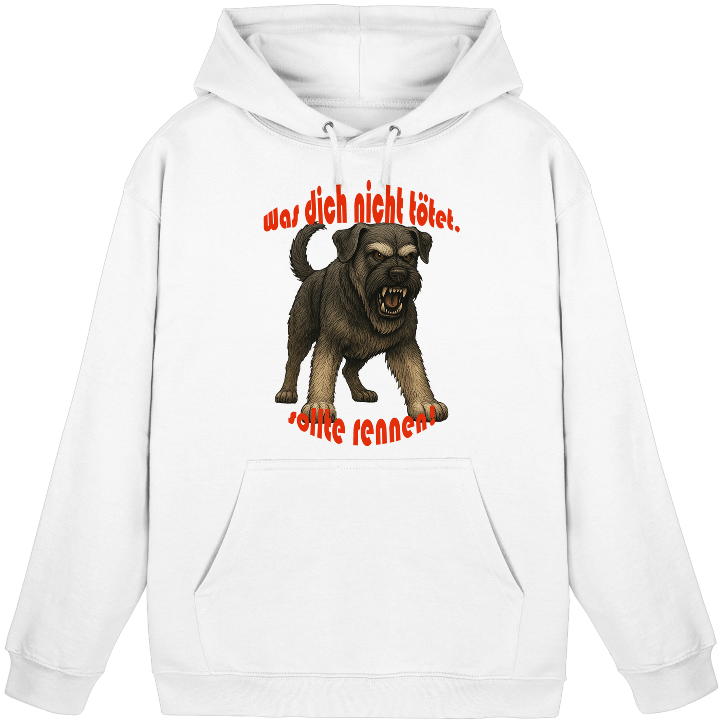 Hoodie Riesenschnauzer Pfeffersalz "Was dich nicht tötet" - Basic Unisex Hoodie
