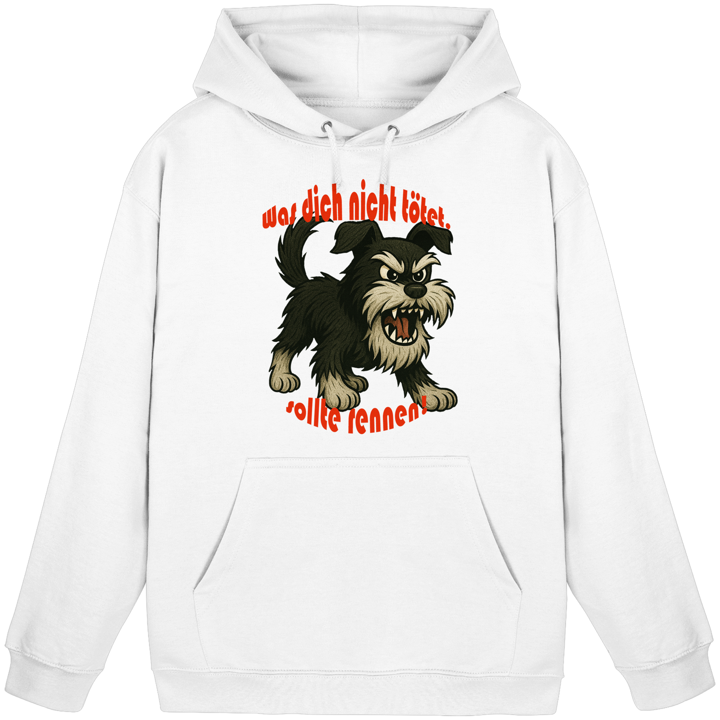 Hoodie Zwergschnauzer Schwarzsilber "Was dich nicht tötet" - Basic Unisex Hoodie