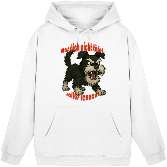 Hoodie Zwergschnauzer Schwarzsilber "Was dich nicht tötet" - Basic Unisex Hoodie