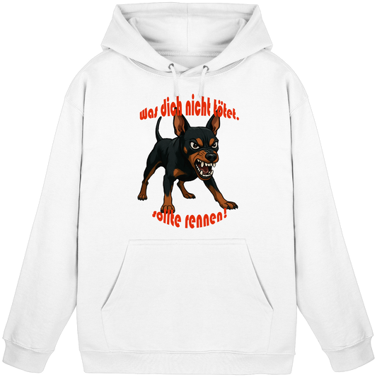 Hoodie Zwergpinscher Schwarzrot "Was dich nicht tötet" - Basic Unisex Hoodie