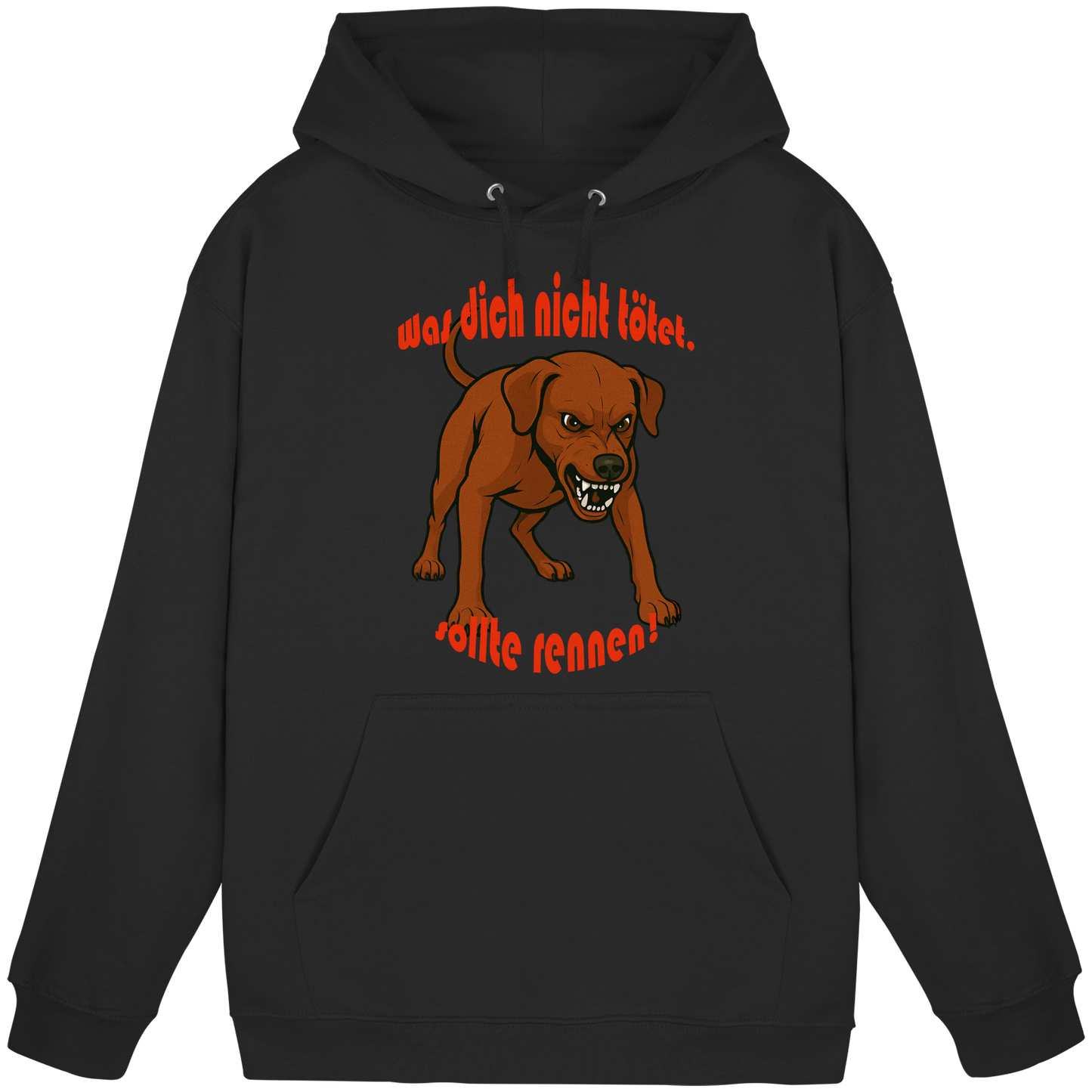 Hoodie Deutscher Pinscher Rot "Was dich nicht tötet" - Basic Unisex Hoodie