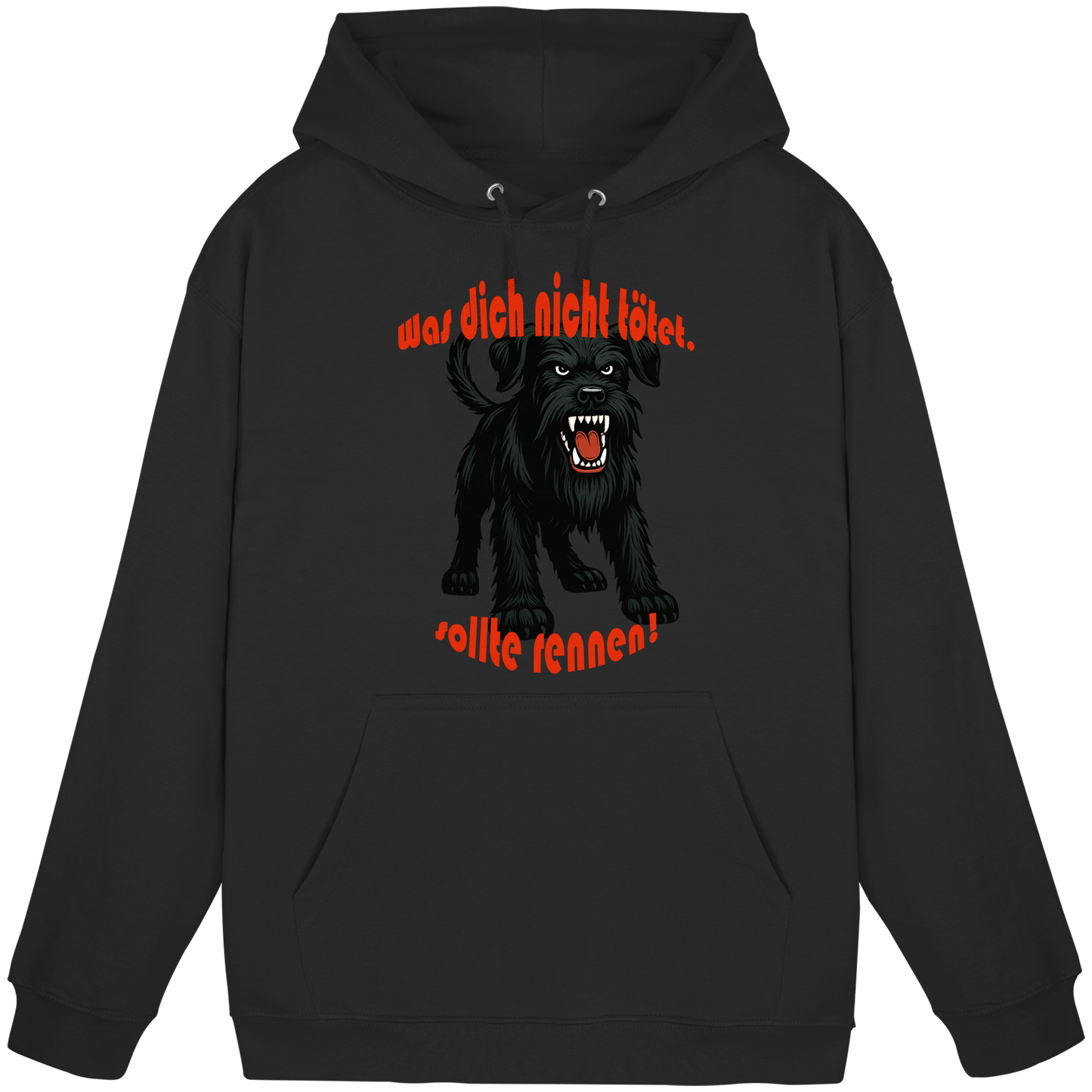 Hoodie Riesenschnauzer Schwarz "Was dich nicht tötet" - Basic Unisex Hoodie
