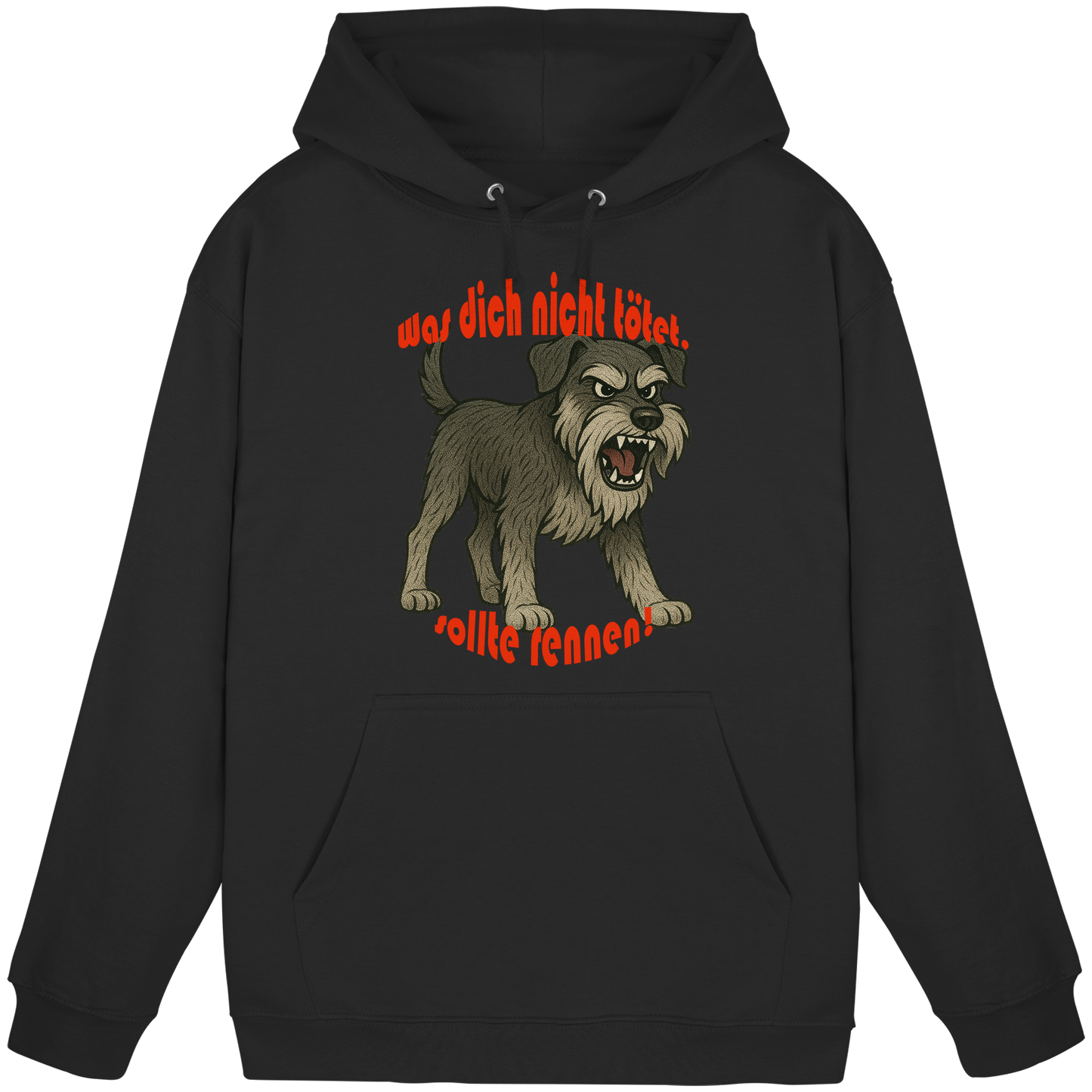 Hoodie Schnauzer Pfeffersalz "Was dich nicht tötet" - Basic Unisex Hoodie