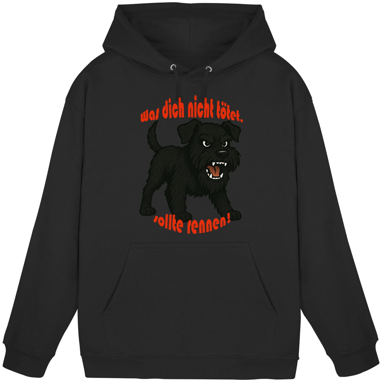 Hoodie Zwergschnauzer Schwarz "Was dich nicht tötet" - Basic Unisex Hoodie