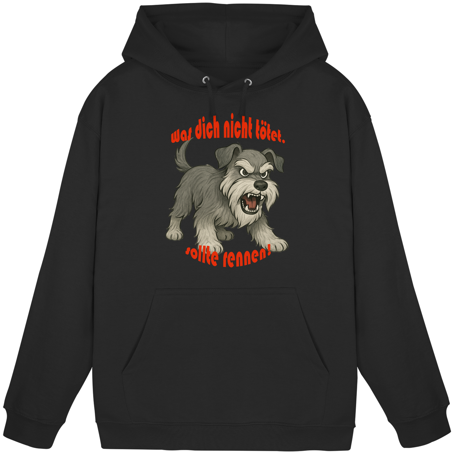 Hoodie Zwergschnauzer Pfeffersalz "Was dich nicht tötet" - Basic Unisex Hoodie