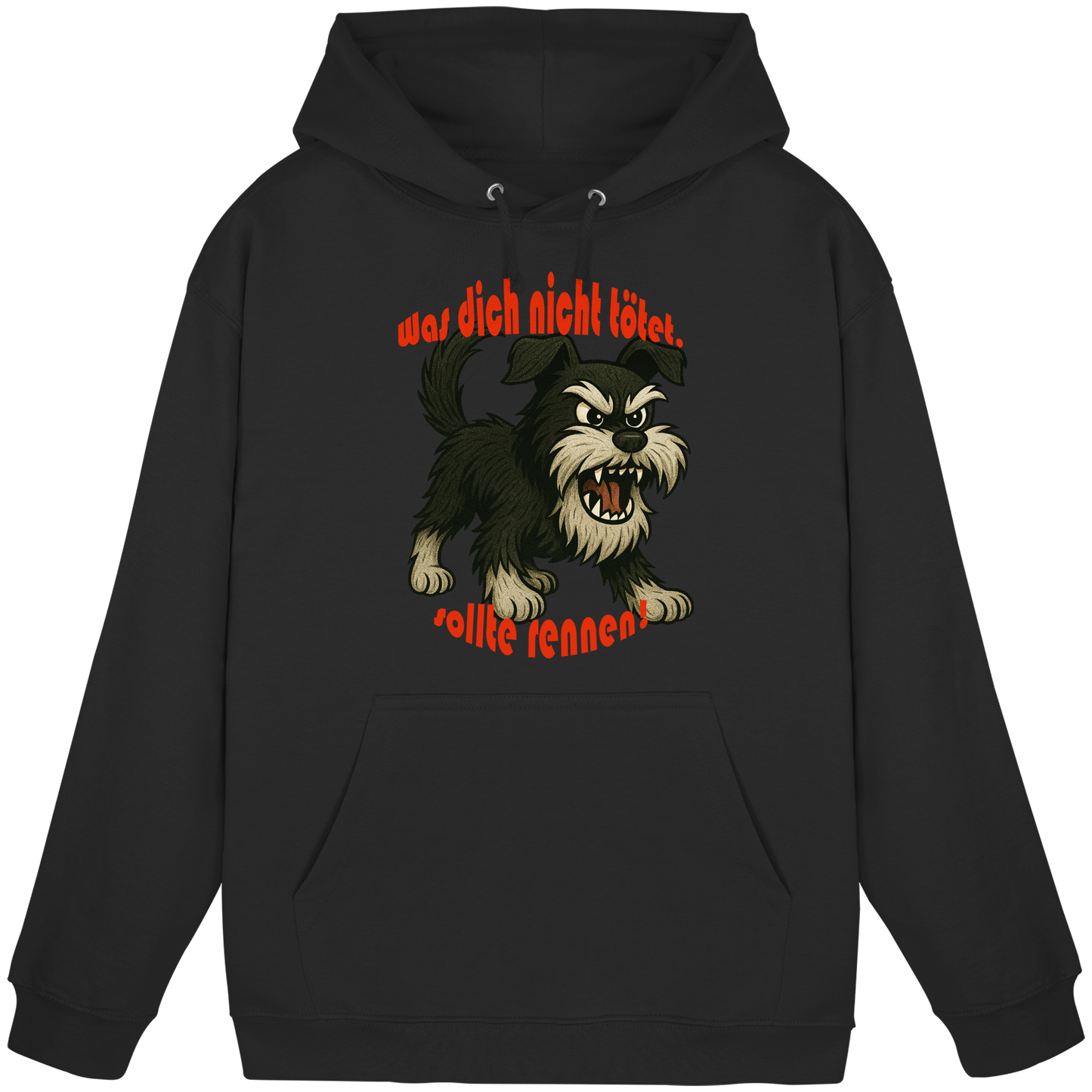 Hoodie Zwergschnauzer Schwarzsilber "Was dich nicht tötet" - Basic Unisex Hoodie
