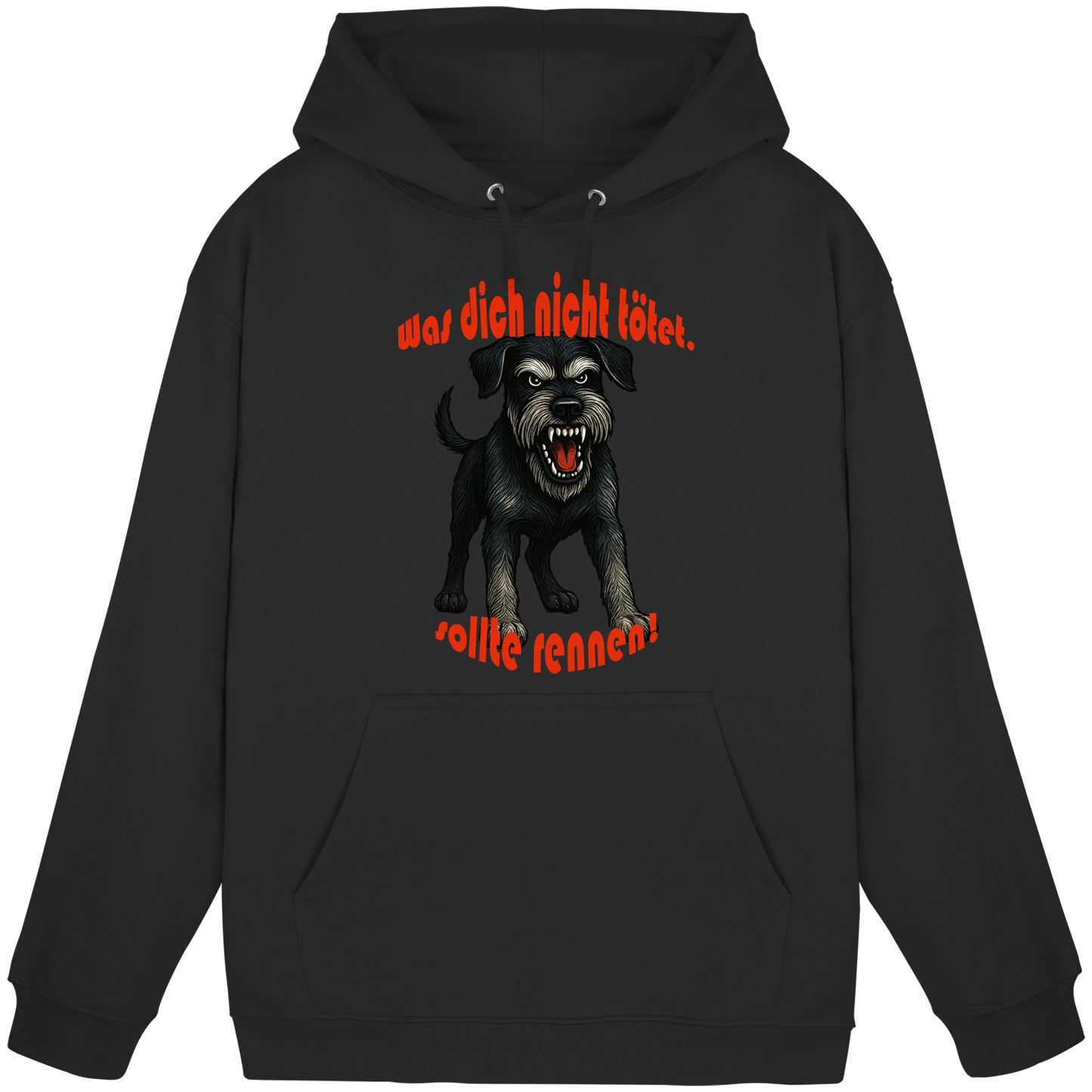 Hoodie Riesenschnauzer Schwarzsilber "Was dich nicht tötet" - Basic Unisex Hoodie