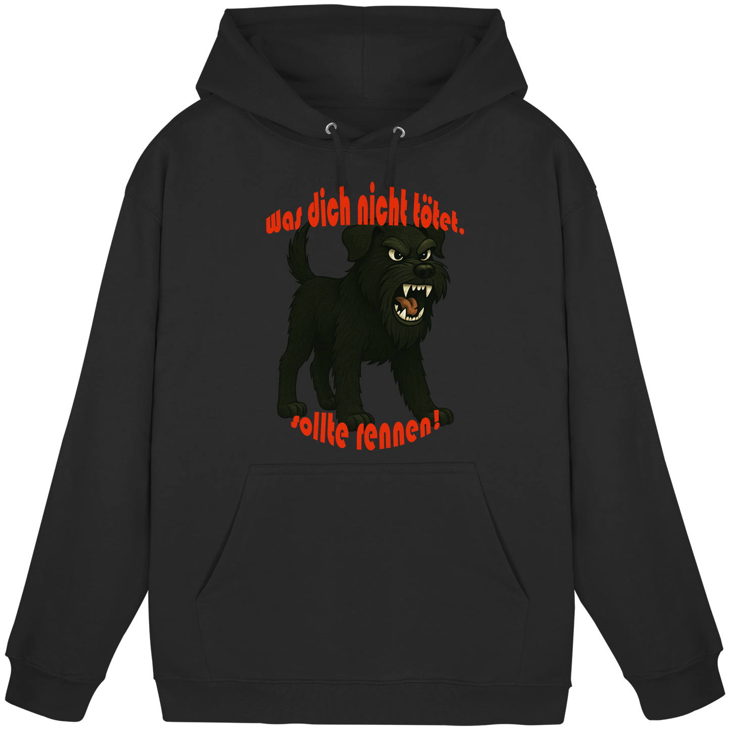 Hoodie Schnauzer Schwarz "Was dich nicht tötet" - Basic Unisex Hoodie