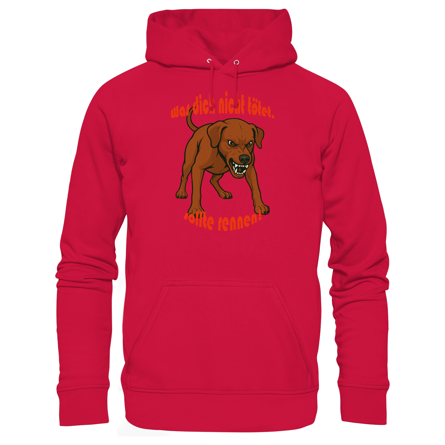 Hoodie Deutscher Pinscher Rot "Was dich nicht tötet" - Basic Unisex Hoodie