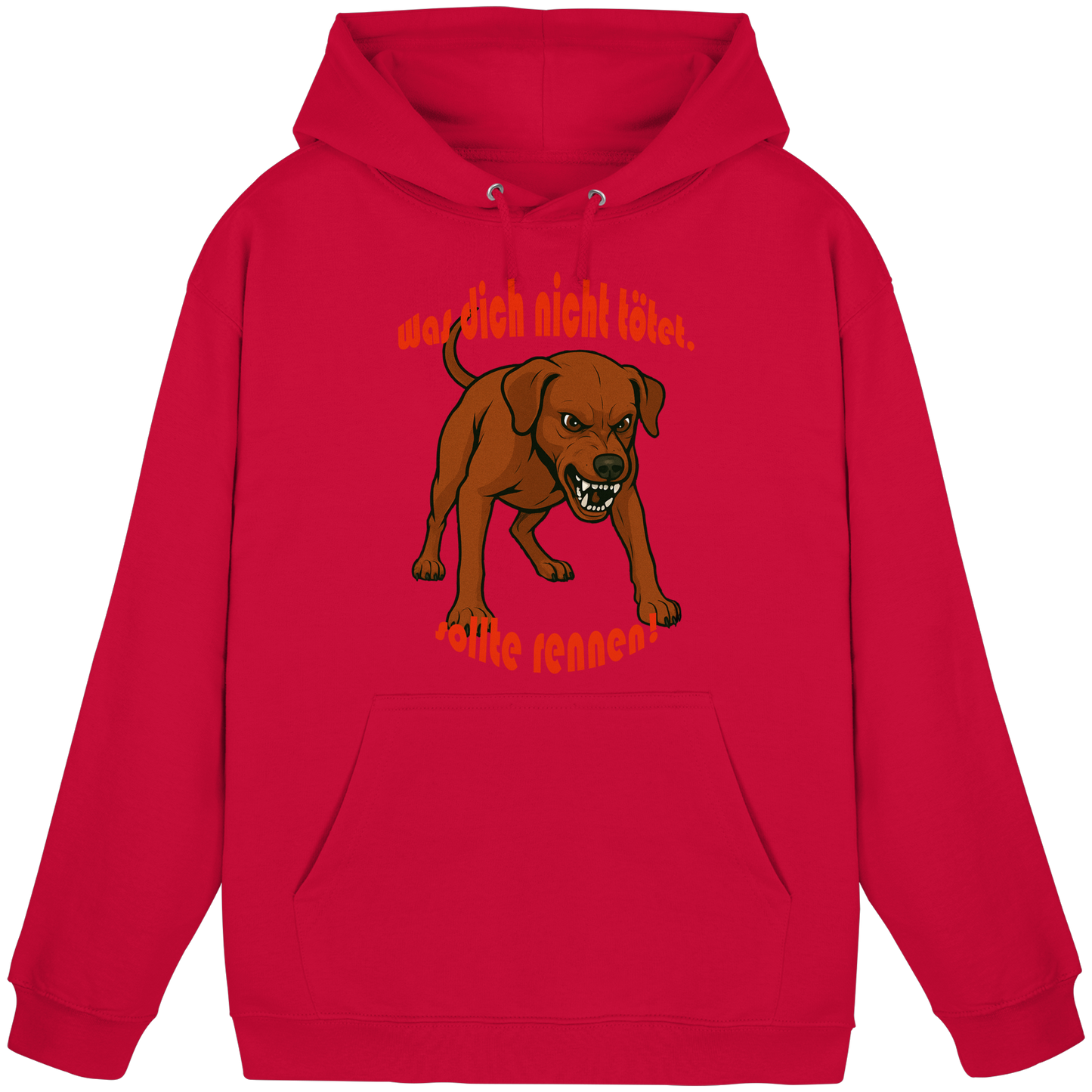 Hoodie Deutscher Pinscher Rot "Was dich nicht tötet" - Basic Unisex Hoodie
