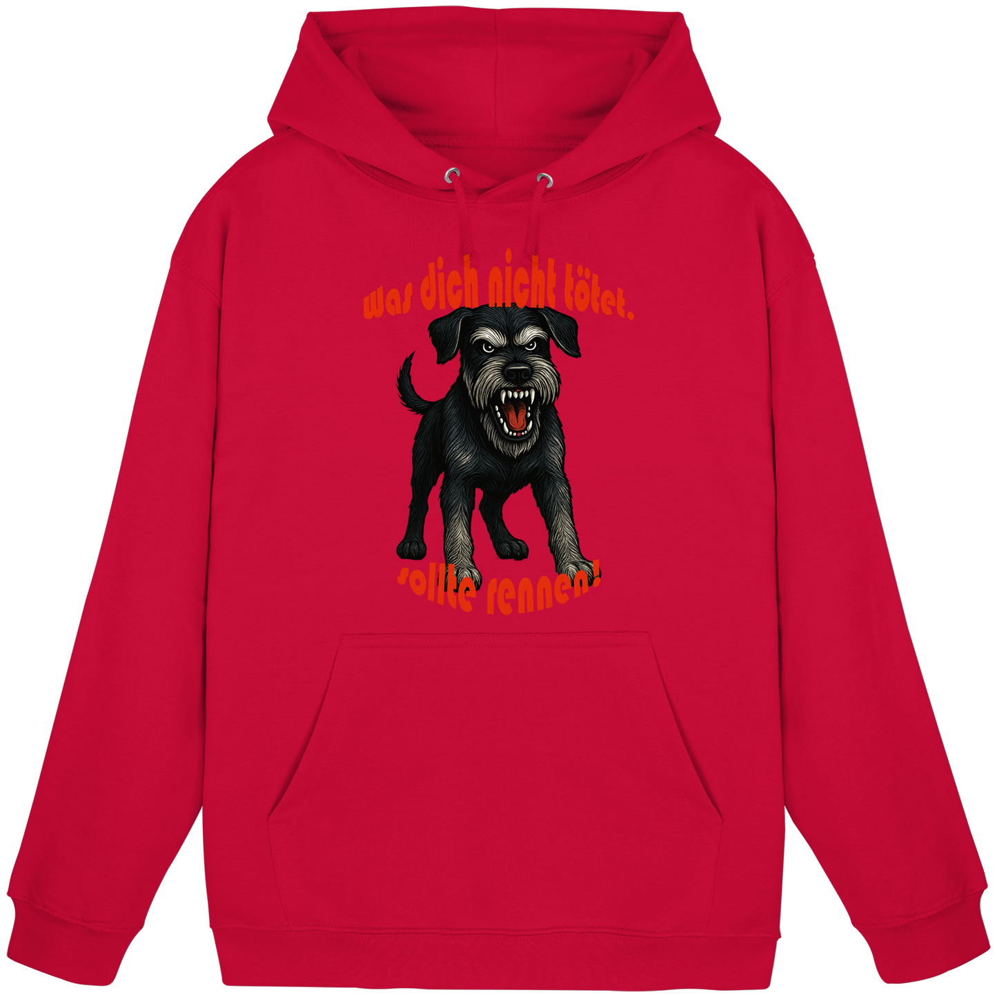 Hoodie Riesenschnauzer Schwarzsilber "Was dich nicht tötet" - Basic Unisex Hoodie