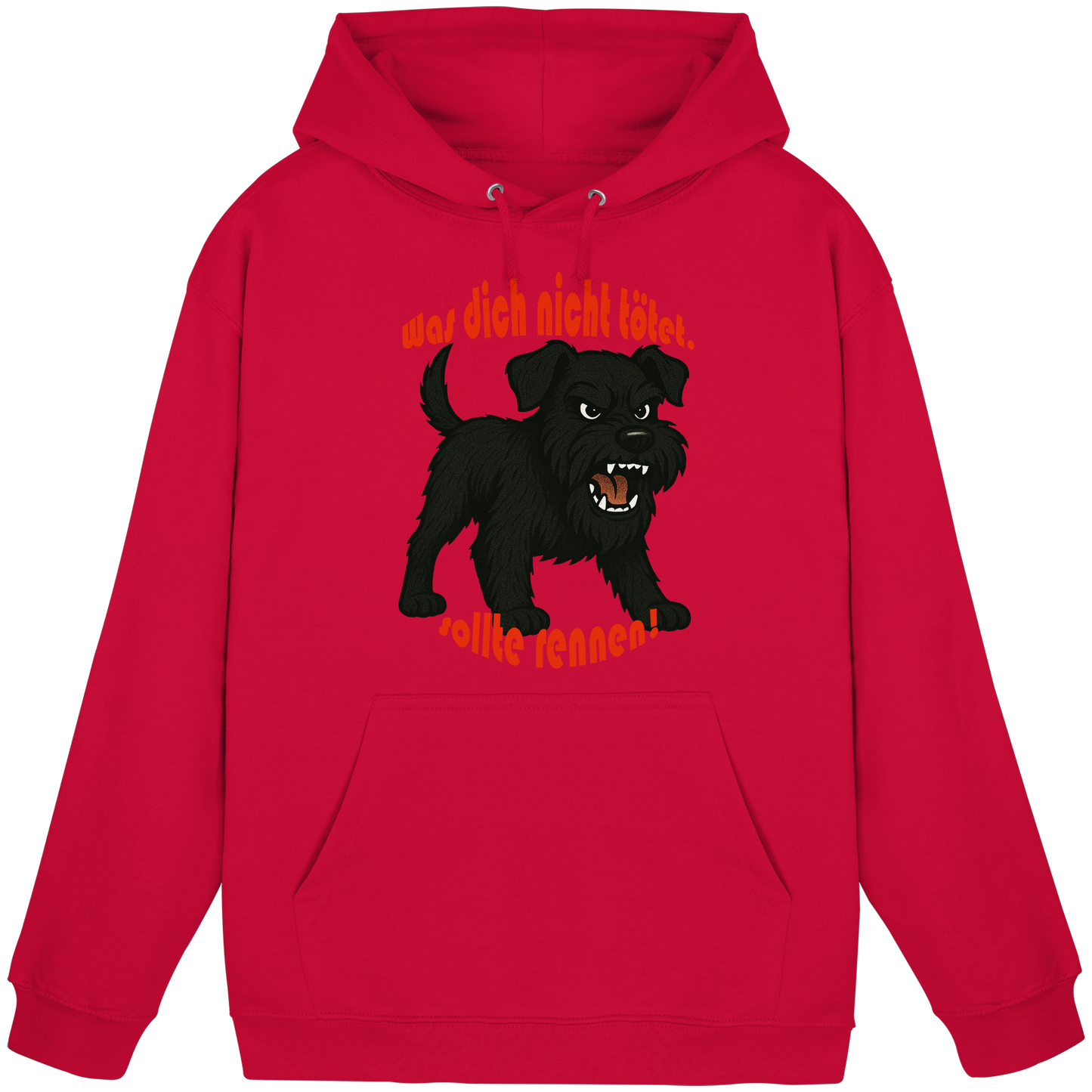 Hoodie Zwergschnauzer Schwarz "Was dich nicht tötet" - Basic Unisex Hoodie
