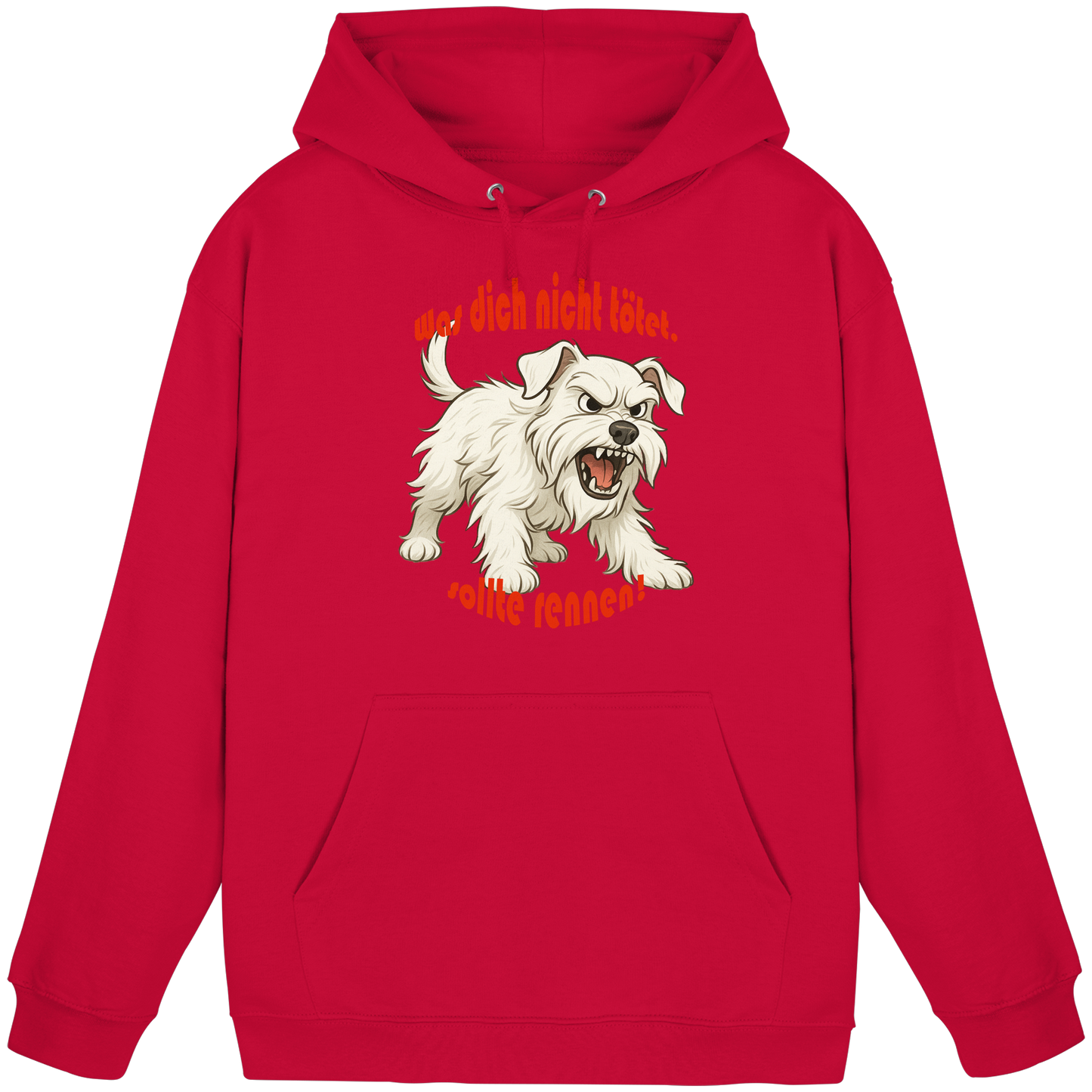 Hoodie Zwergschnauzer Weiß "Was dich nicht tötet" - Basic Unisex Hoodie
