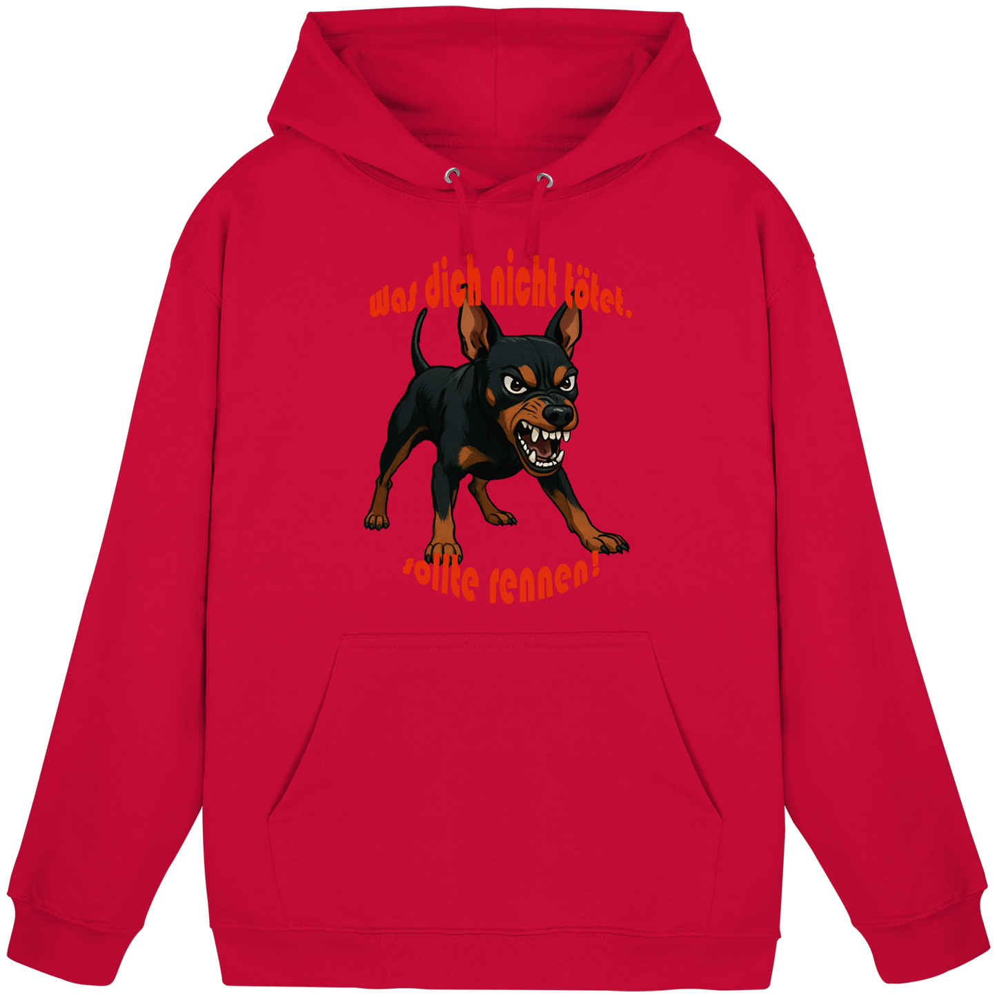 Hoodie Zwergpinscher Schwarzrot "Was dich nicht tötet" - Basic Unisex Hoodie