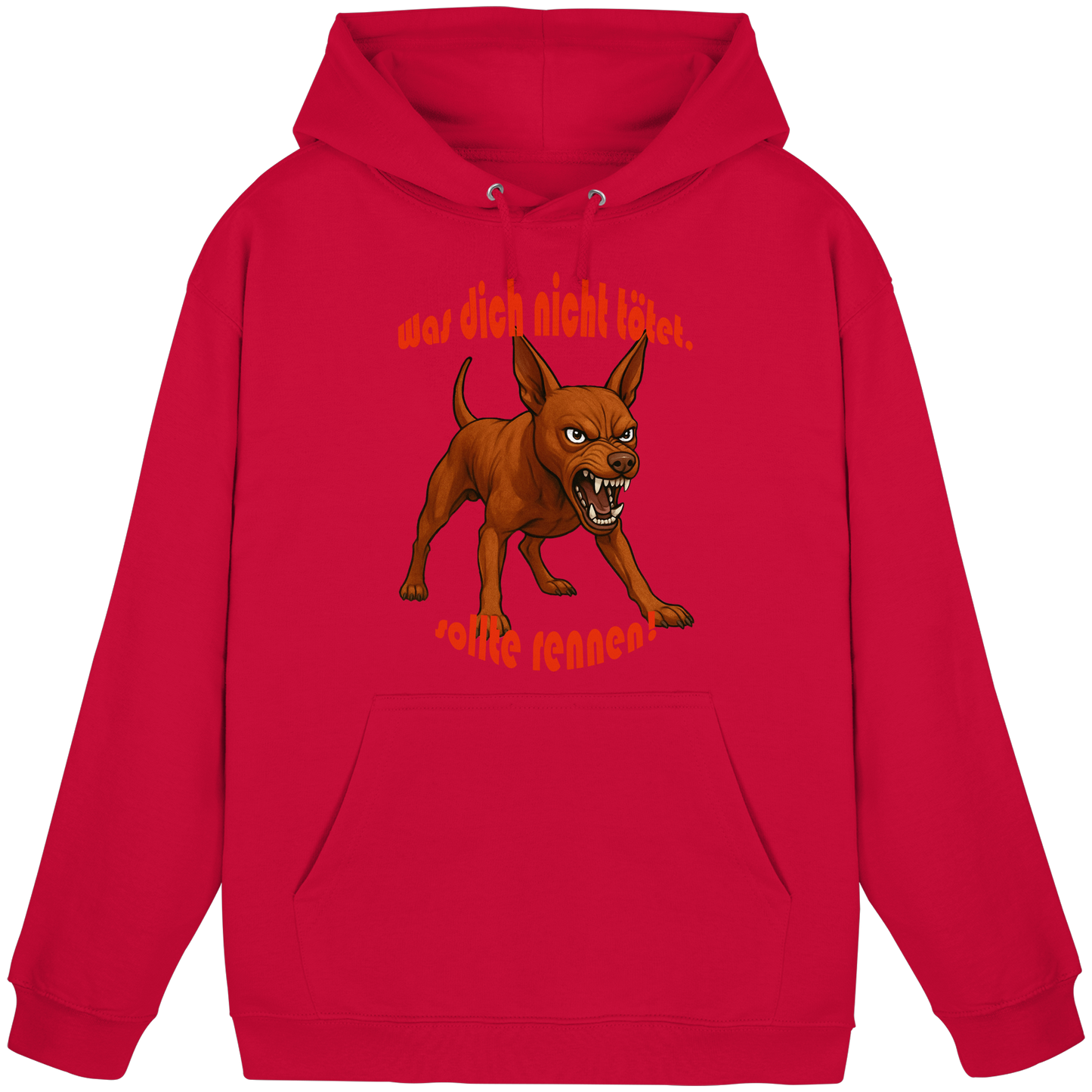Hoodie Zwergpinscher Rot "Was dich nicht tötet" - Basic Unisex Hoodie