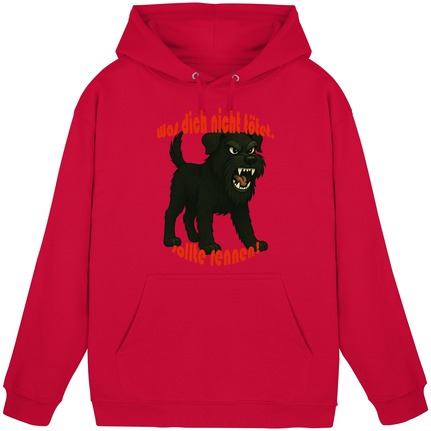 Hoodie Schnauzer Schwarz "Was dich nicht tötet" - Basic Unisex Hoodie