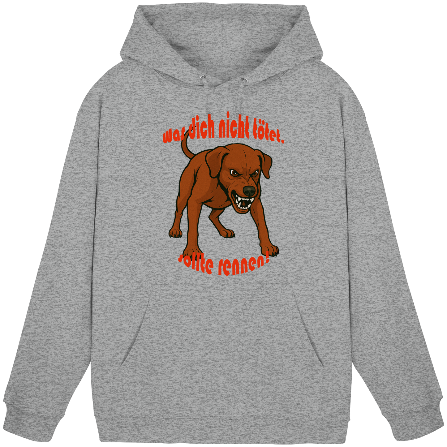 Hoodie Deutscher Pinscher Rot "Was dich nicht tötet" - Basic Unisex Hoodie