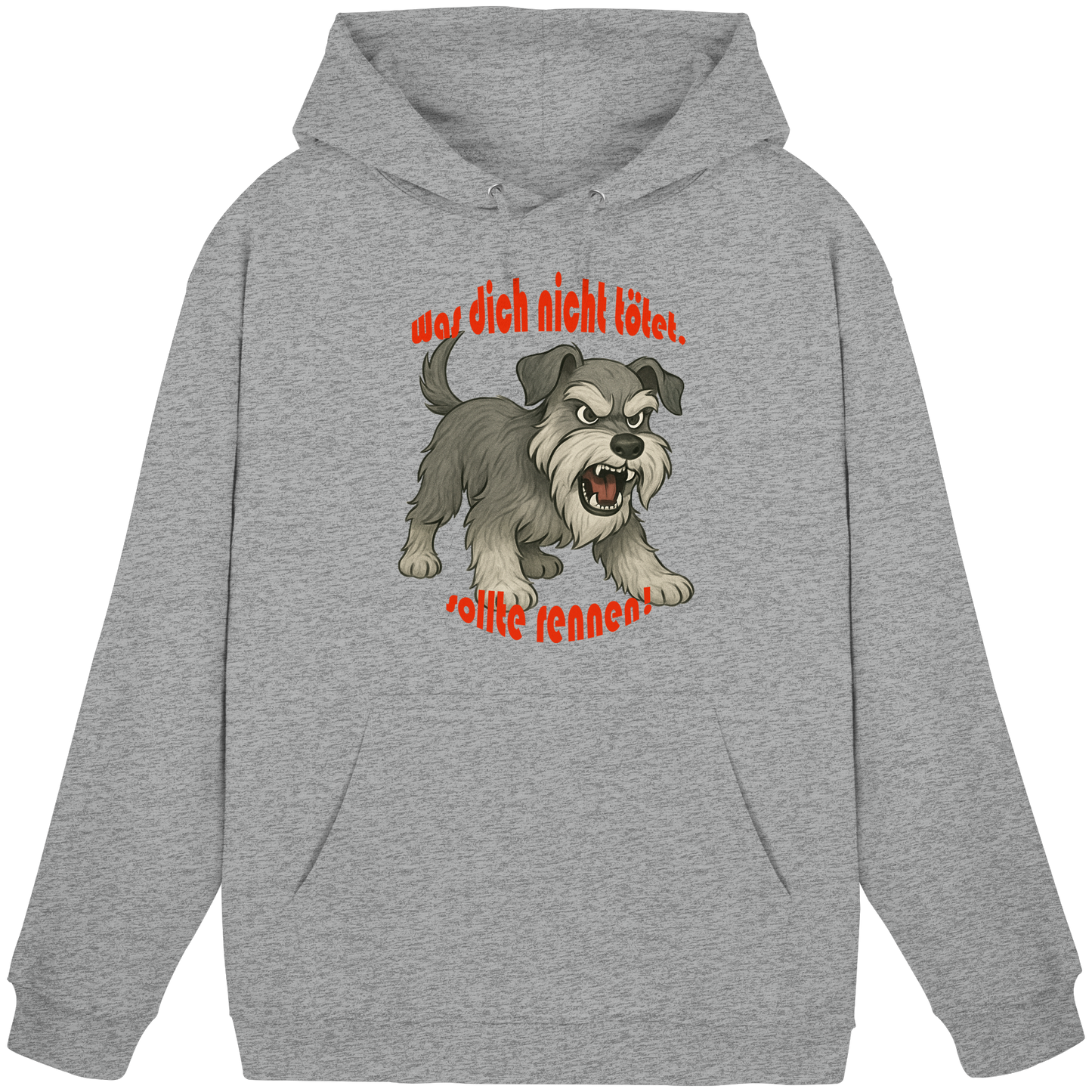 Hoodie Zwergschnauzer Pfeffersalz "Was dich nicht tötet" - Basic Unisex Hoodie