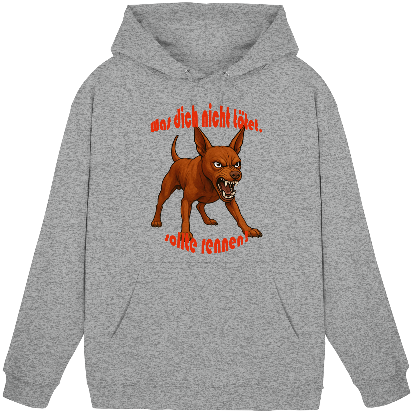 Hoodie Zwergpinscher Rot "Was dich nicht tötet" - Basic Unisex Hoodie