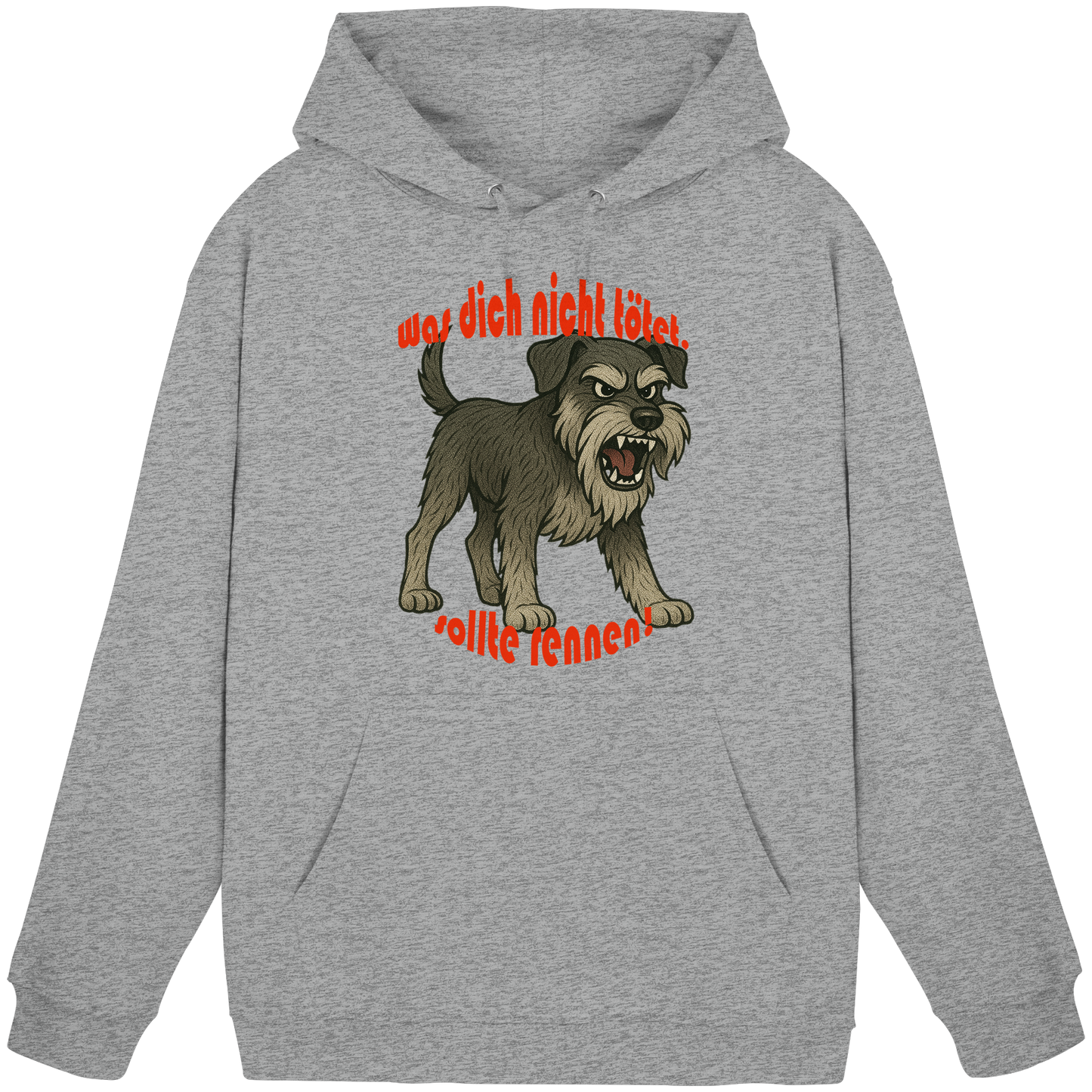 Hoodie Schnauzer Pfeffersalz "Was dich nicht tötet" - Basic Unisex Hoodie