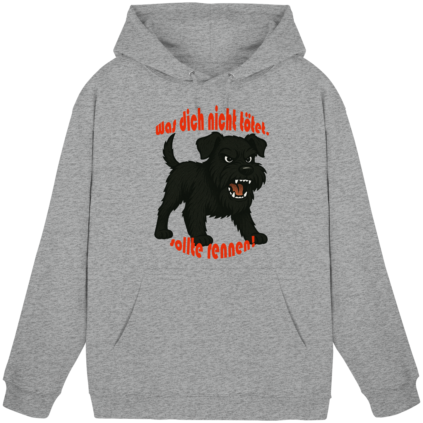 Hoodie Zwergschnauzer Schwarz "Was dich nicht tötet" - Basic Unisex Hoodie