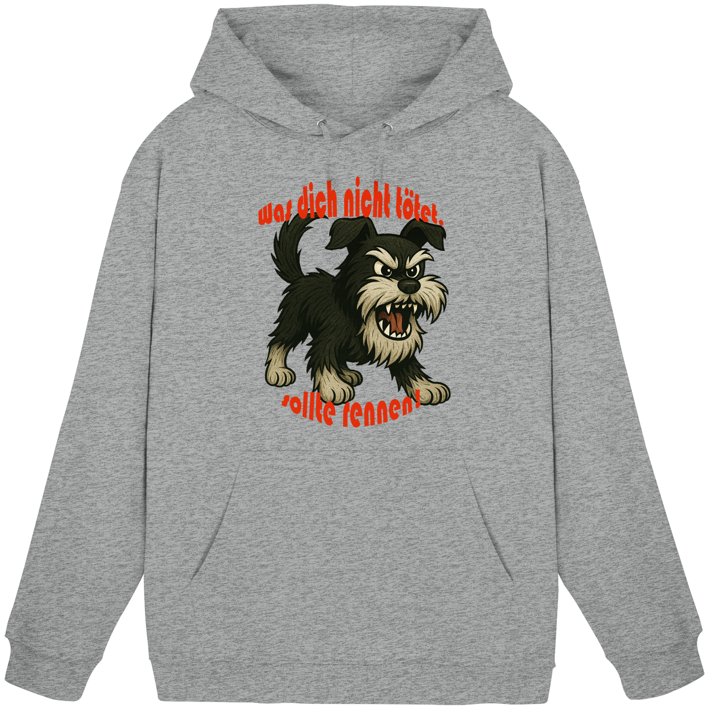 Hoodie Zwergschnauzer Schwarzsilber "Was dich nicht tötet" - Basic Unisex Hoodie