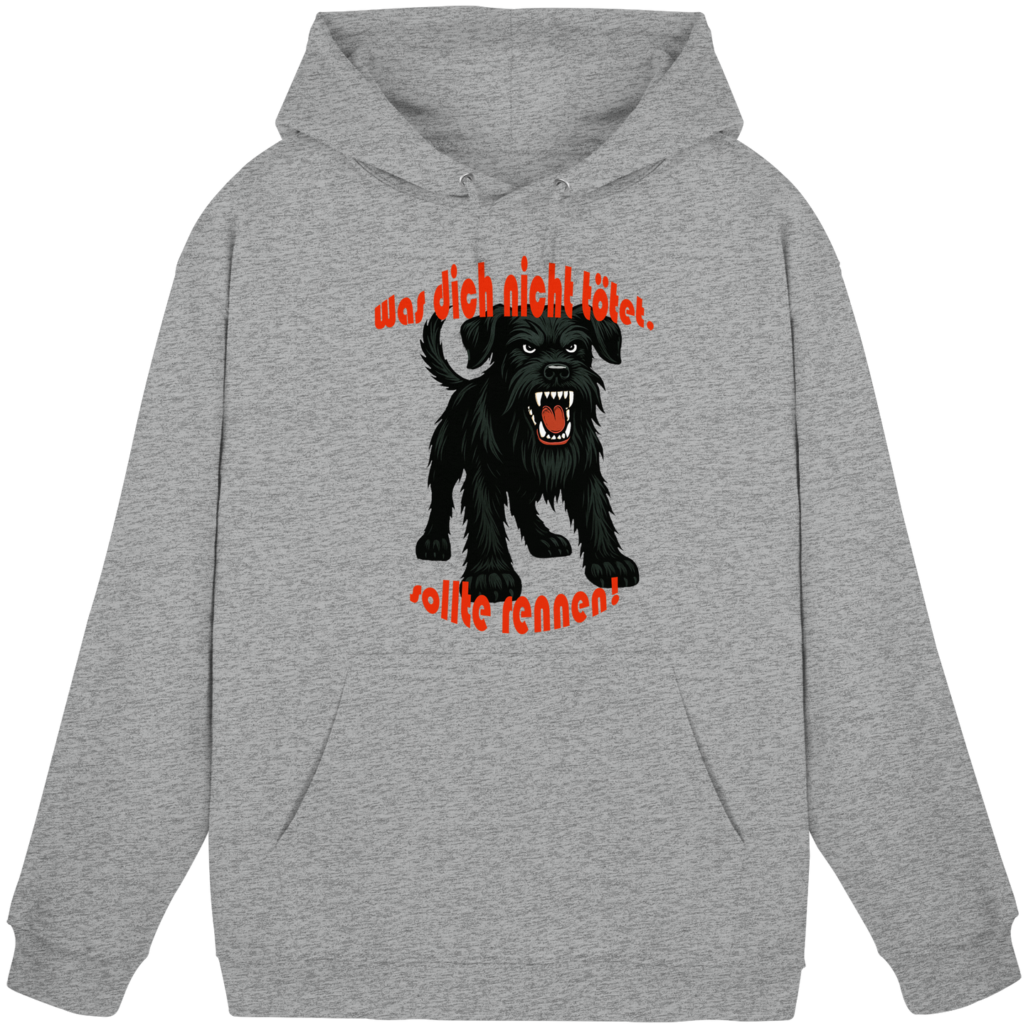Hoodie Riesenschnauzer Schwarz "Was dich nicht tötet" - Basic Unisex Hoodie