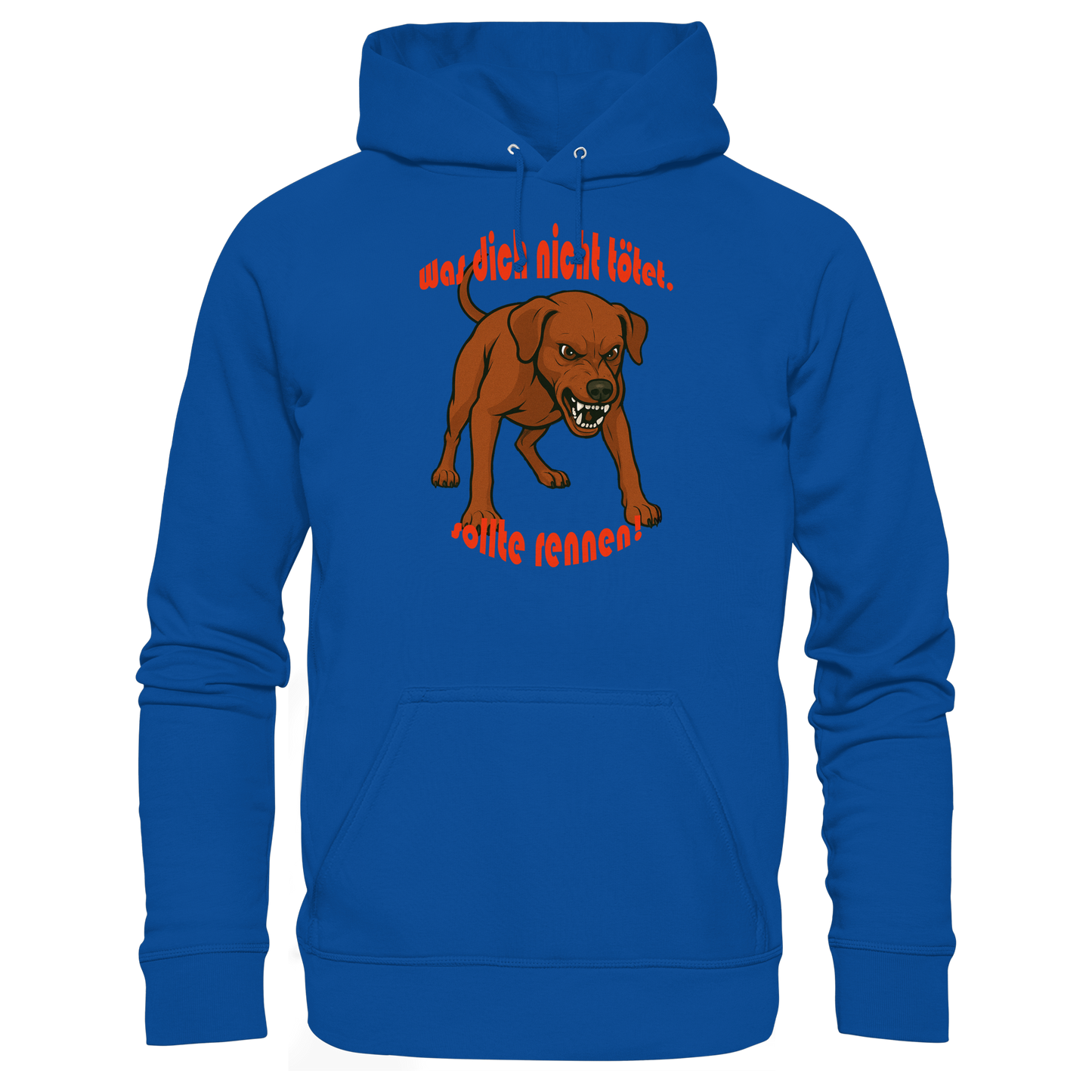 Hoodie Deutscher Pinscher Rot "Was dich nicht tötet" - Basic Unisex Hoodie