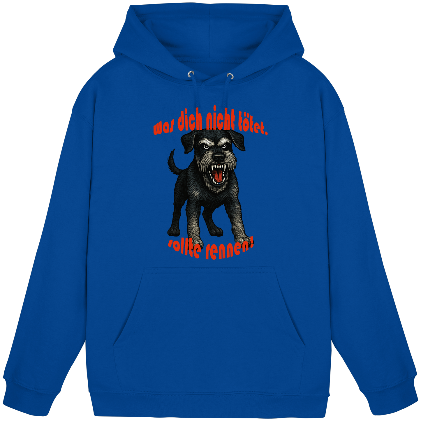 Hoodie Riesenschnauzer Schwarzsilber "Was dich nicht tötet" - Basic Unisex Hoodie