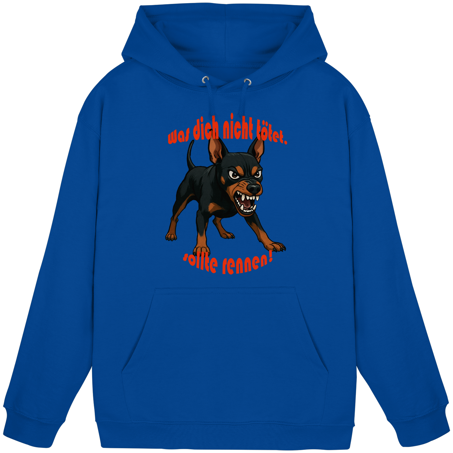 Hoodie Zwergpinscher Schwarzrot "Was dich nicht tötet" - Basic Unisex Hoodie