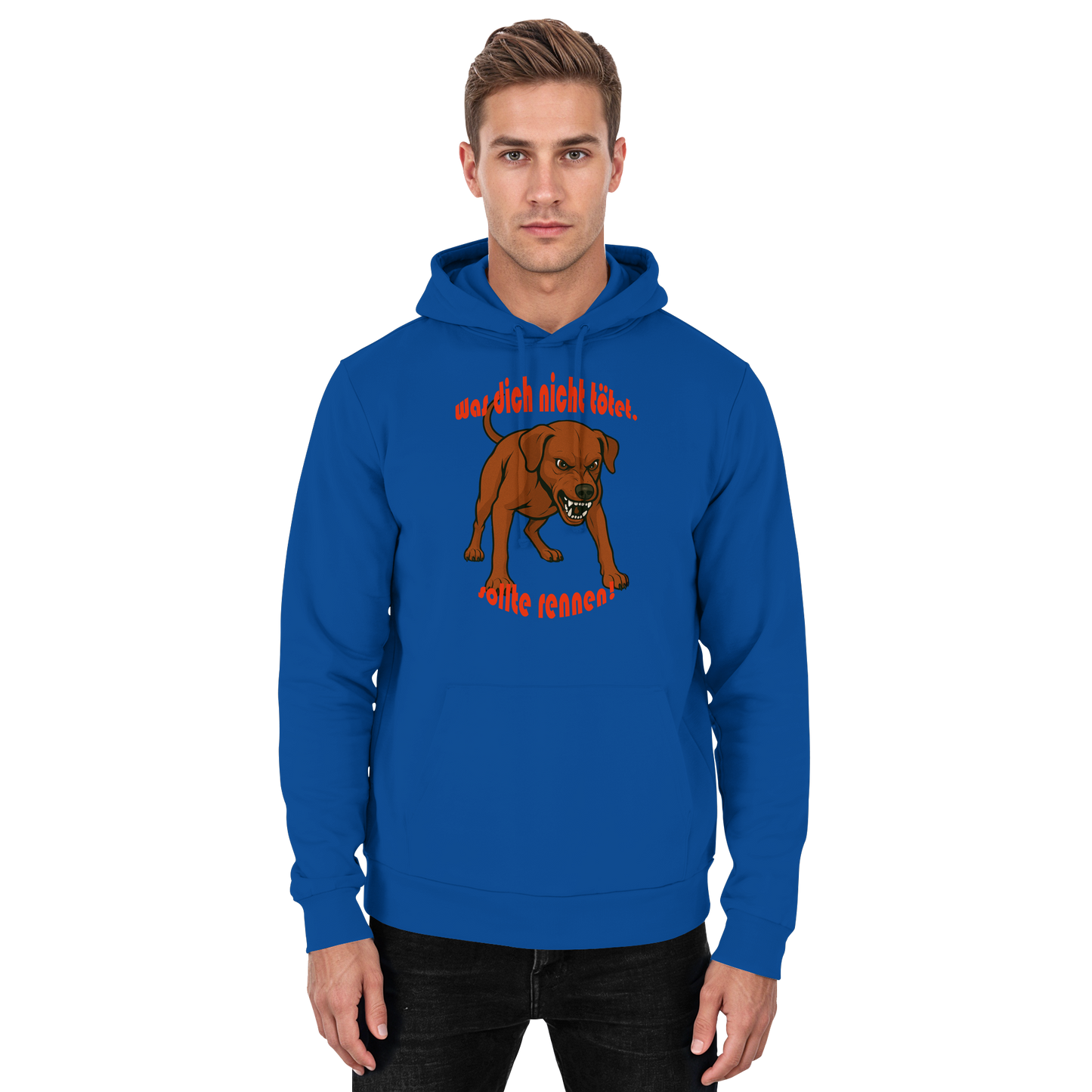 Hoodie Deutscher Pinscher Rot "Was dich nicht tötet" - Basic Unisex Hoodie