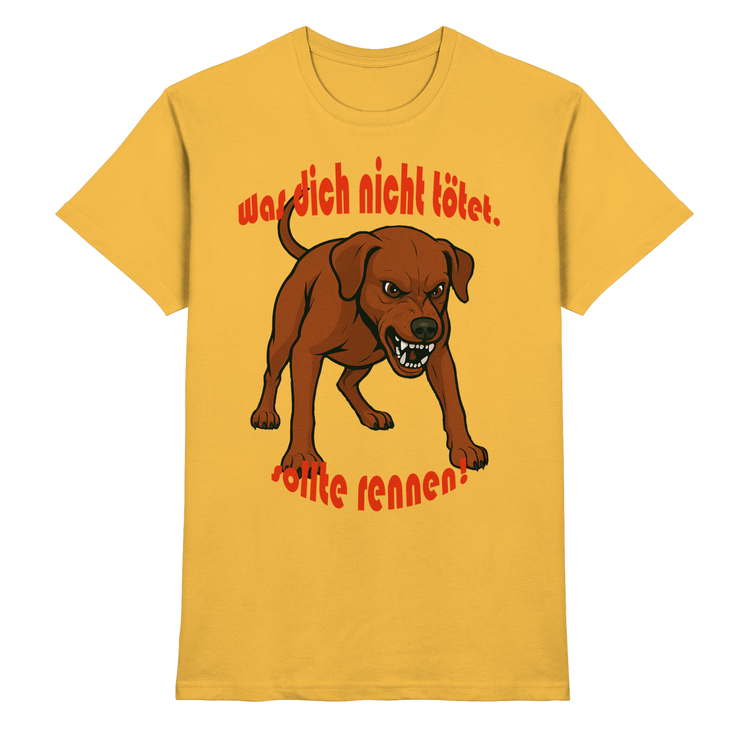 T-Shirt Deutscher Pinscher Rot "Was dich nicht tötet" - Premium Shirt