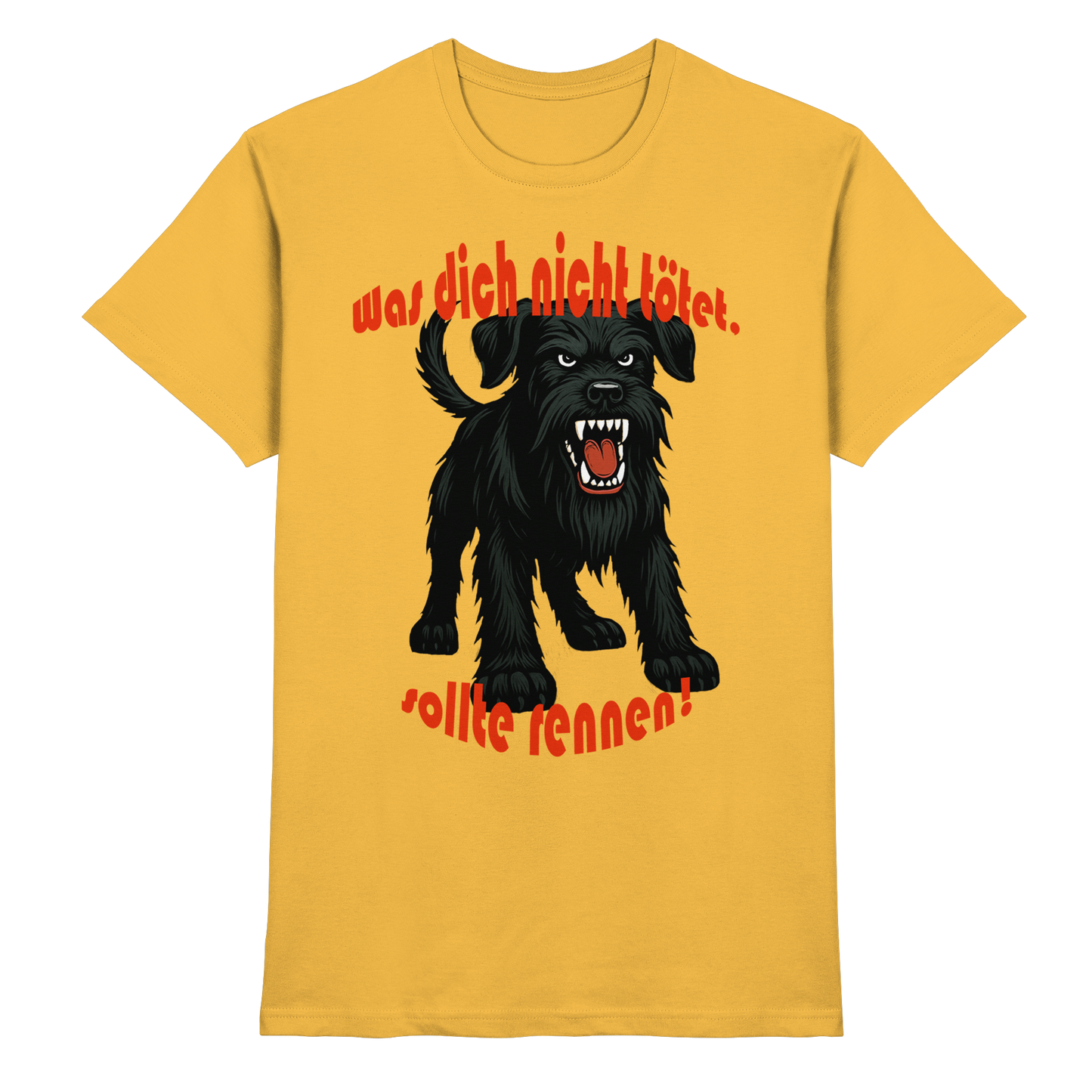 T-Shirt Riesenschnauzer Schwarz "Was dich nicht tötet" - Premium Shirt