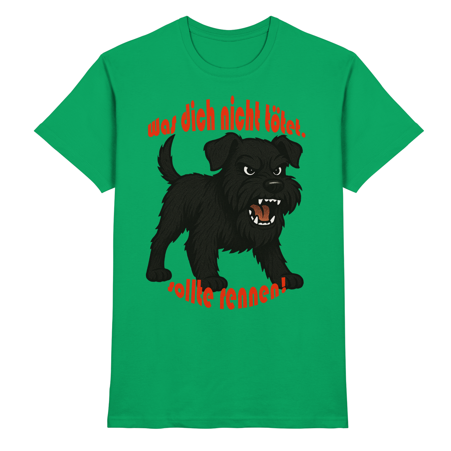 T-Shirt Zwergschnauzer Schwarz "Was dich nicht tötet" - Premium Shirt