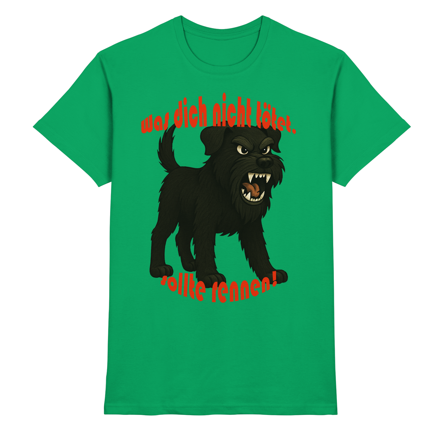 T-Shirt Schnauzer Schwarz "Was dich nicht tötet" - Premium Shirt