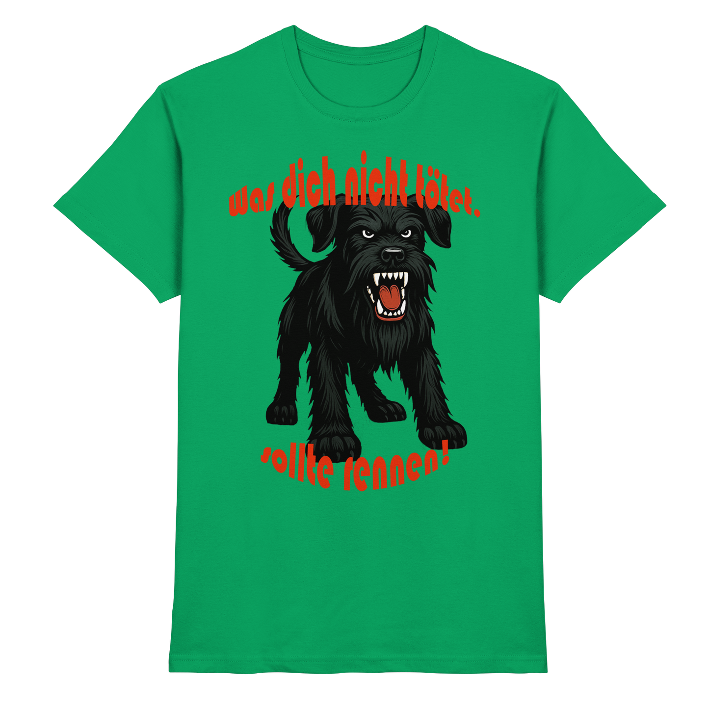 T-Shirt Riesenschnauzer Schwarz "Was dich nicht tötet" - Premium Shirt