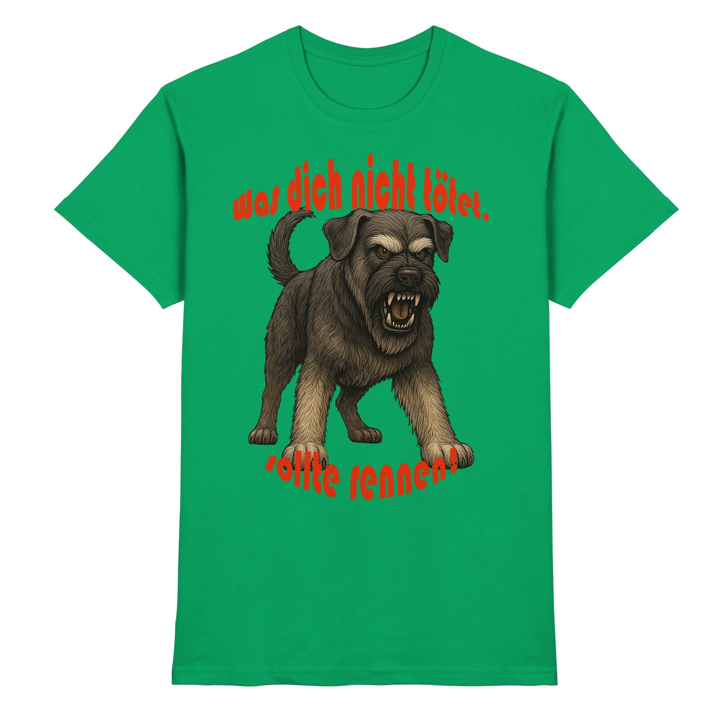 T-Shirt Riesenschnauzer Pfeffersalz "Was dich nicht tötet" - Premium Shirt