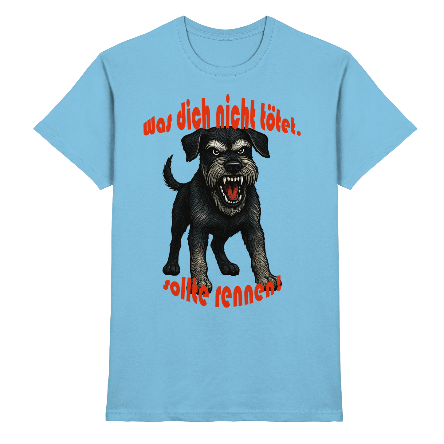 T-Shirt Riesenschnauzer Schwarzsilber "Was dich nicht tötet" - Premium Shirt